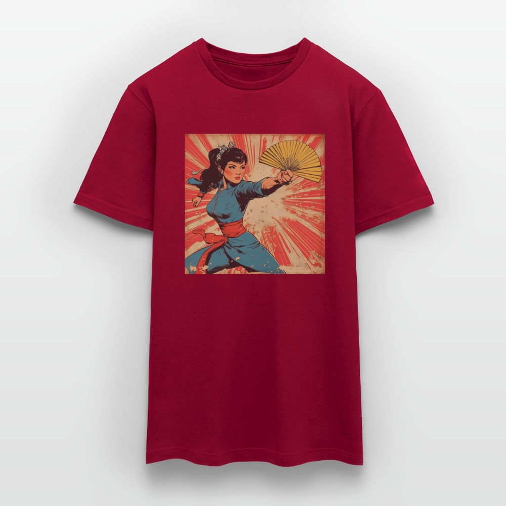 Solfjädern, T-shirt herr - tegelröd