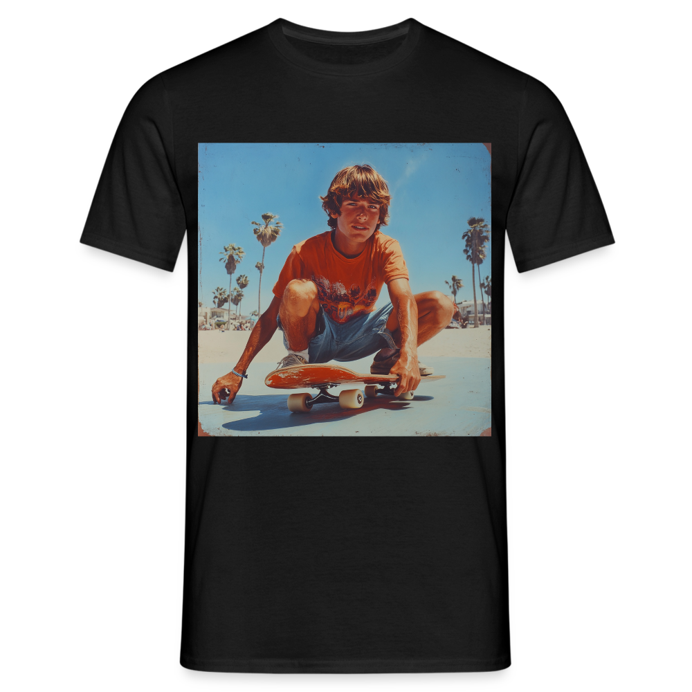 Sunset Vibes, 70s Style, T-shirt herr - svart
