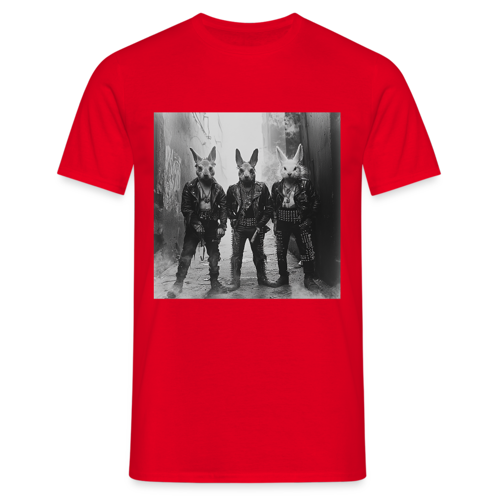 The Hare Raisers, T-shirt herr - röd