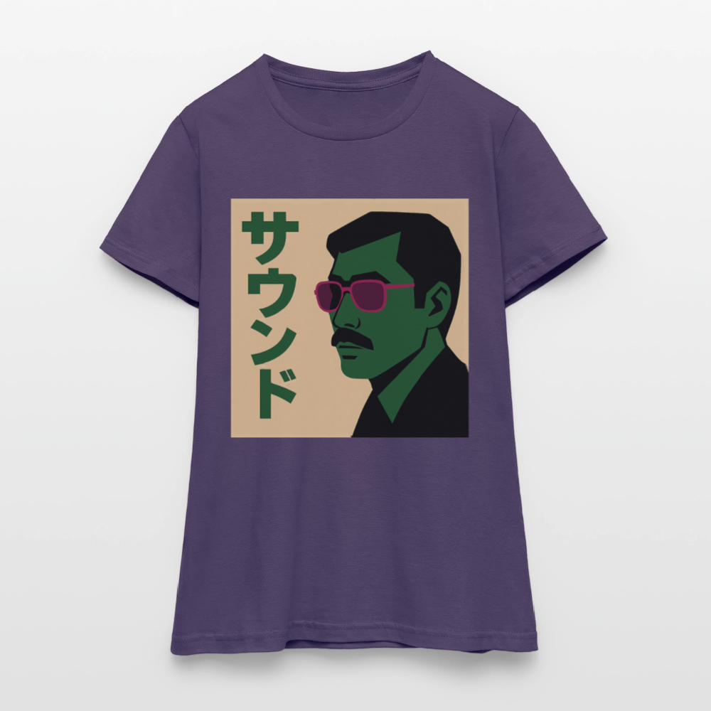 Nippon Sound, T-shirt dam - mörklila