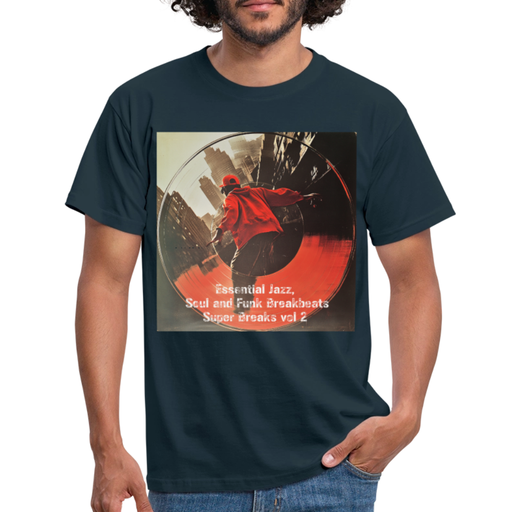 Super Breaks vol 2, T-shirt herr - marinblå