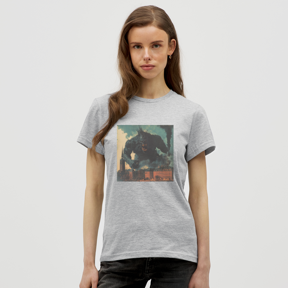 Helvetesstorm över Staden, T-shirt dam - gråmelerad