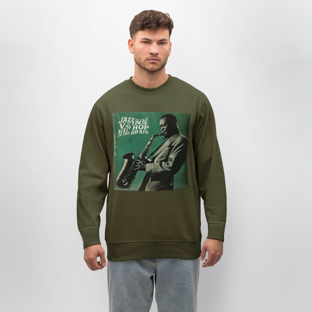Groove in the Mind, Ekologisk sweatshirt CHANGER unisex från Stanley/Stella - kaki