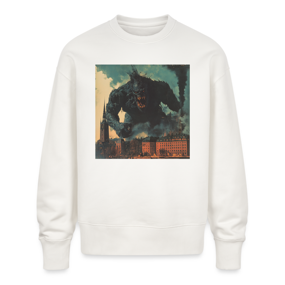 Helvetesstorm över Staden, Ekologisk oversizetröja RADDER unisex från Stanley/Stella - OFF WHITE