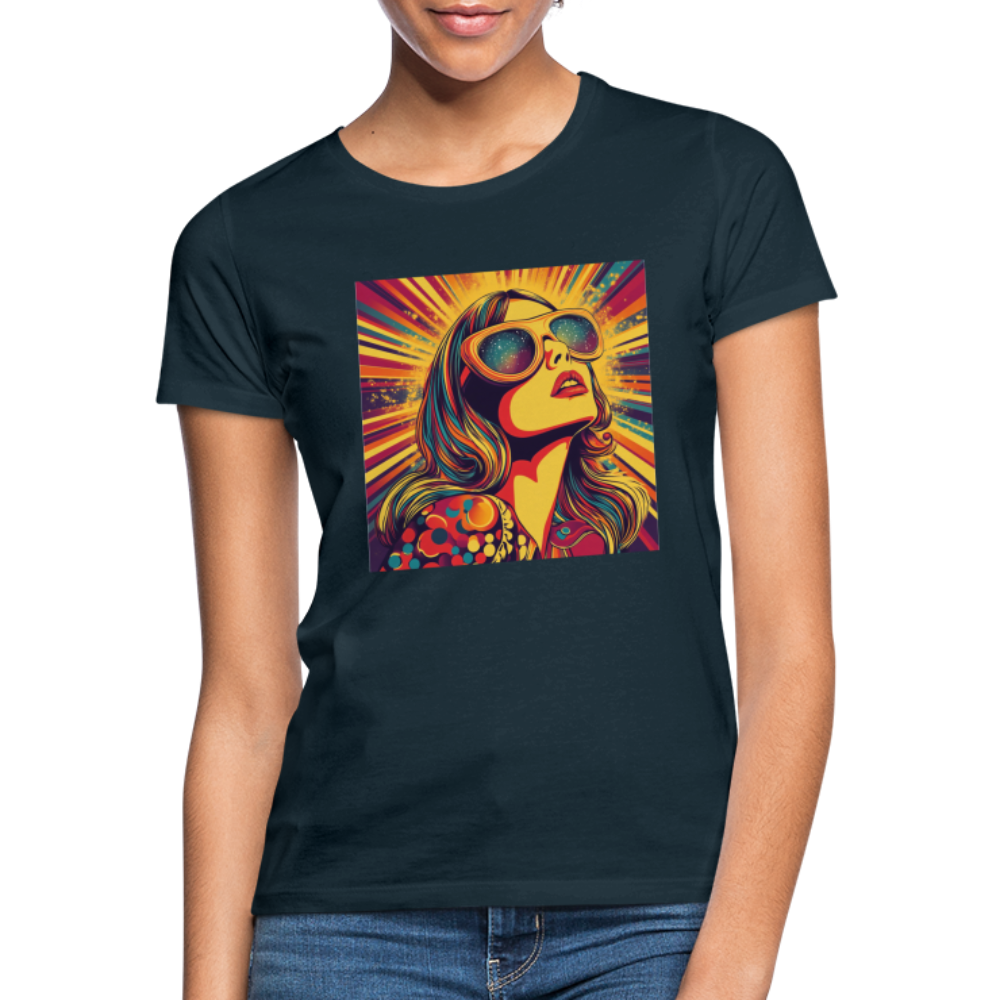 Disco Fever, T-shirt dam - marinblå