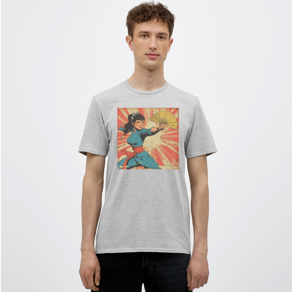 Solfjädern, T-shirt herr - gråmelerad
