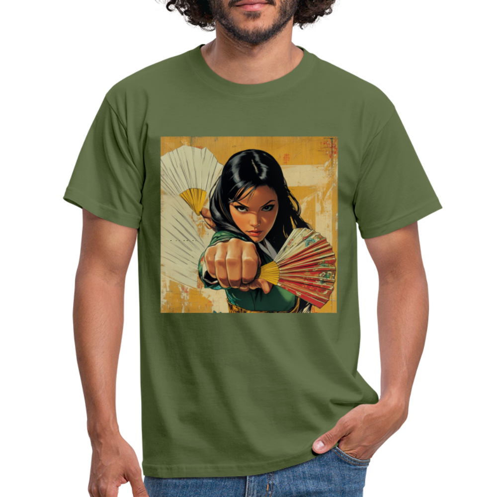 Blå Lotus, T-shirt herr - Militärgrön