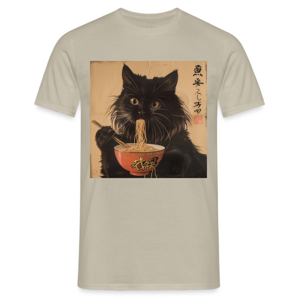 Kejsarens Katt och Ramens Hemlighet, T-shirt herr - sandbeige