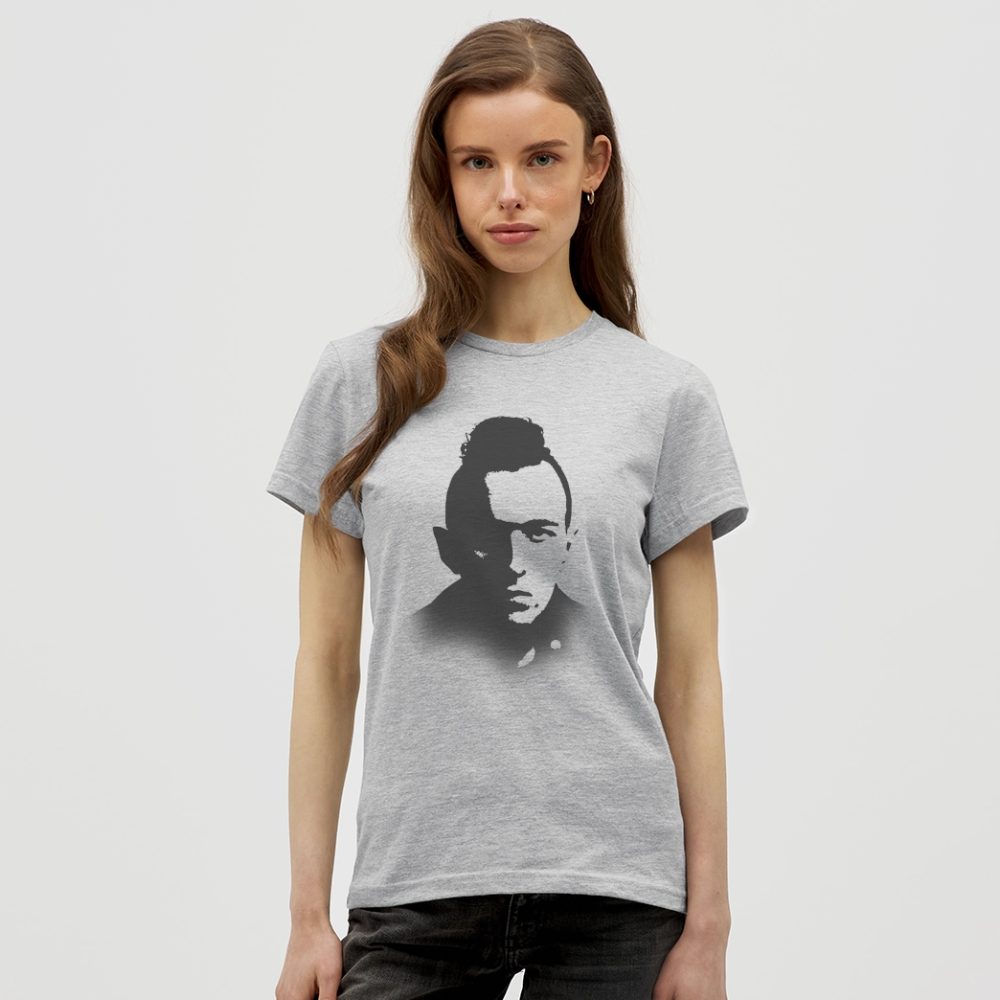 Stencil of Rebellion, T-shirt dam - gråmelerad