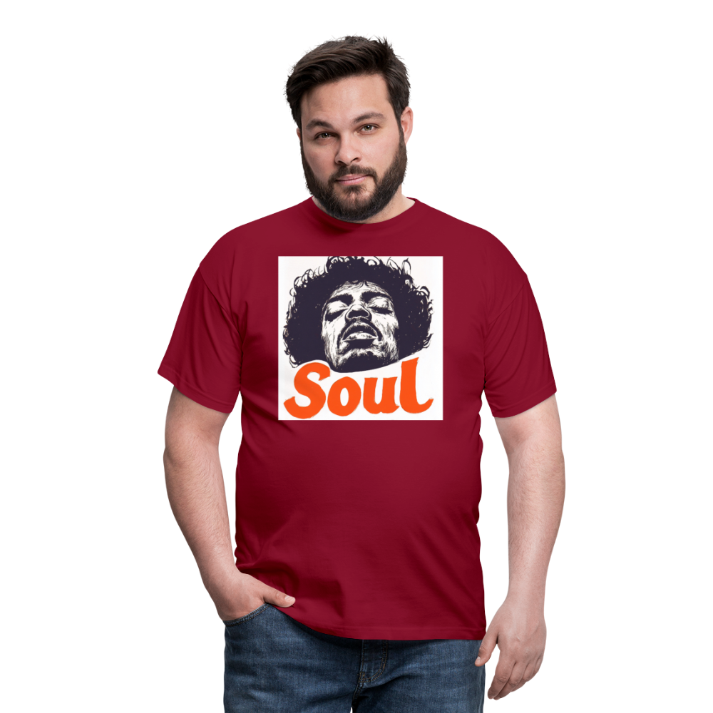 Kärlek, frihet och rättvisa, T-shirt herr - tegelröd