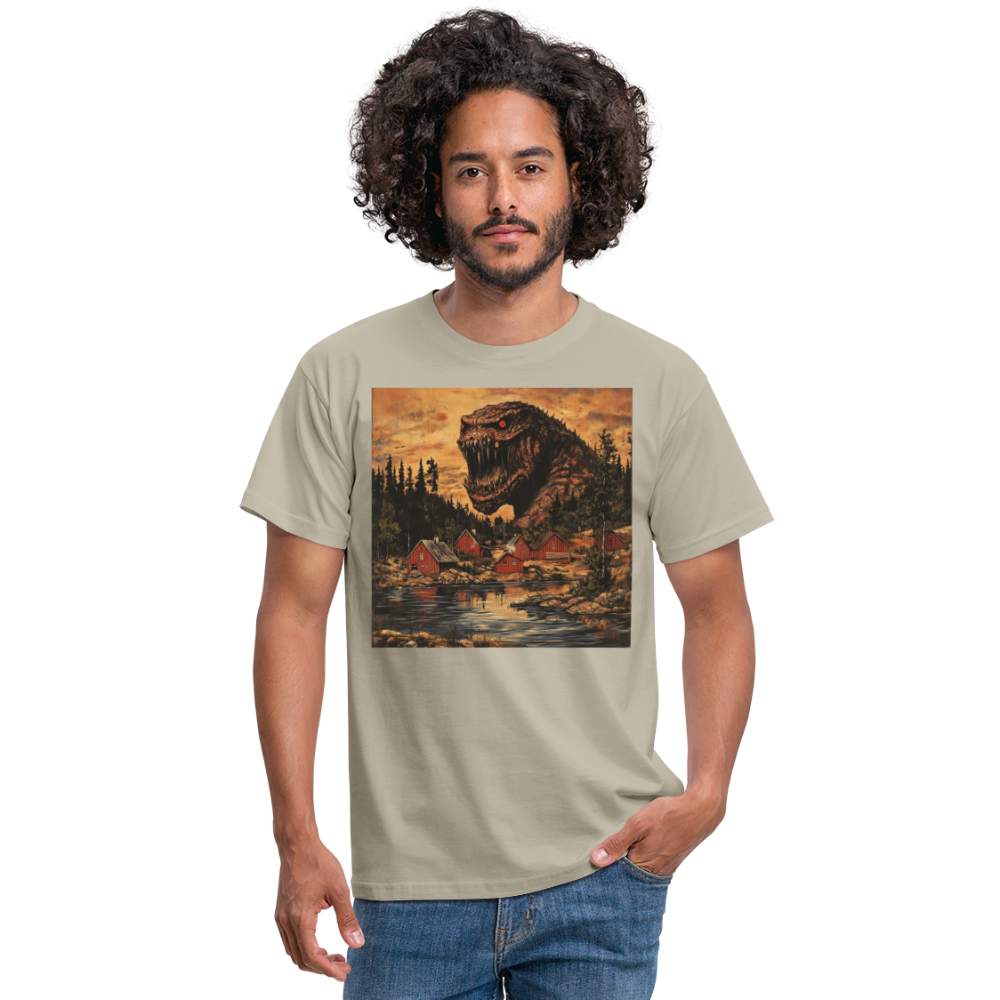 När Draken Vaknade vid Siljan, T-shirt herr - sandbeige