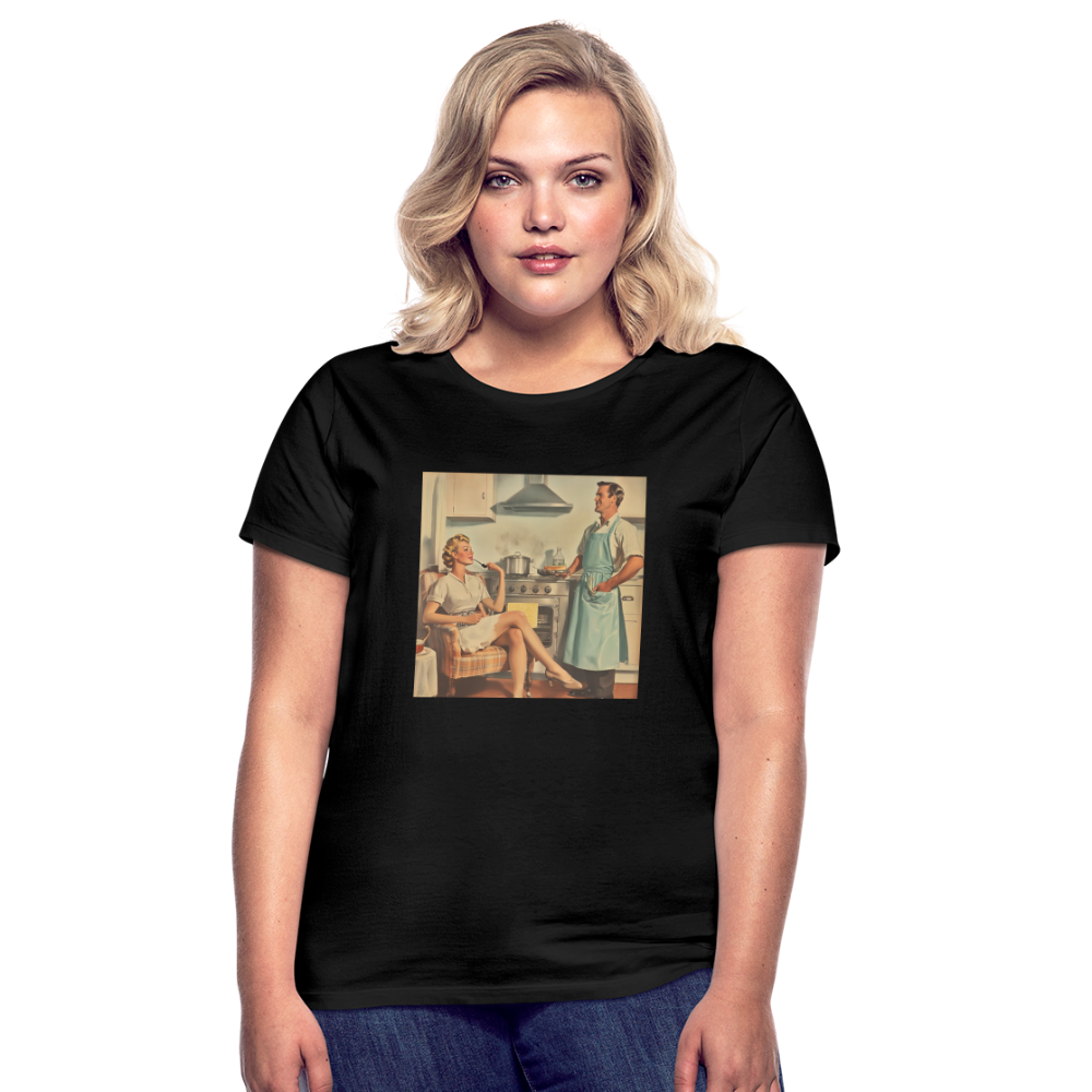 Äta bör man - annars dör man, T-shirt dam - svart