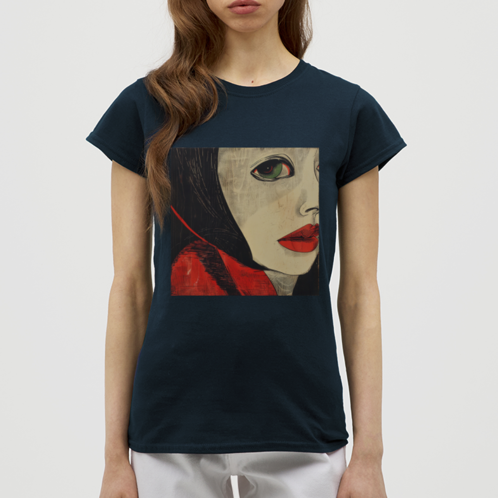 Fiskarfruns öga, T-shirt dam - marinblå