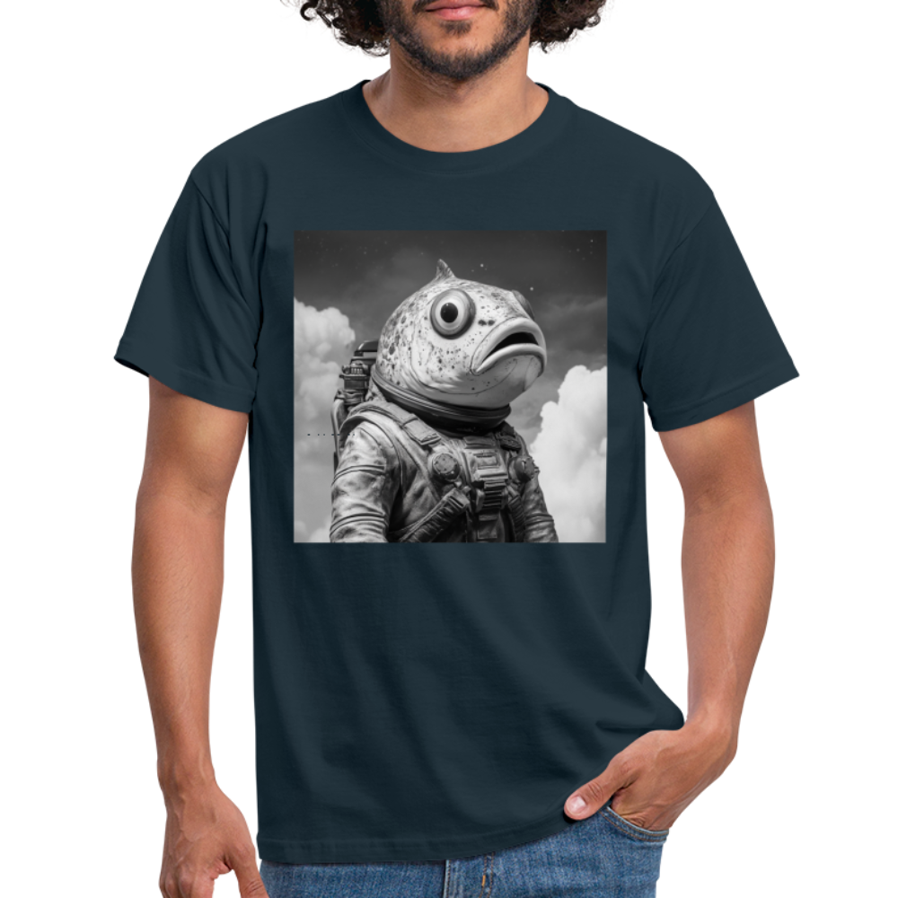 En ensam simtur i universum, T-shirt herr - marinblå