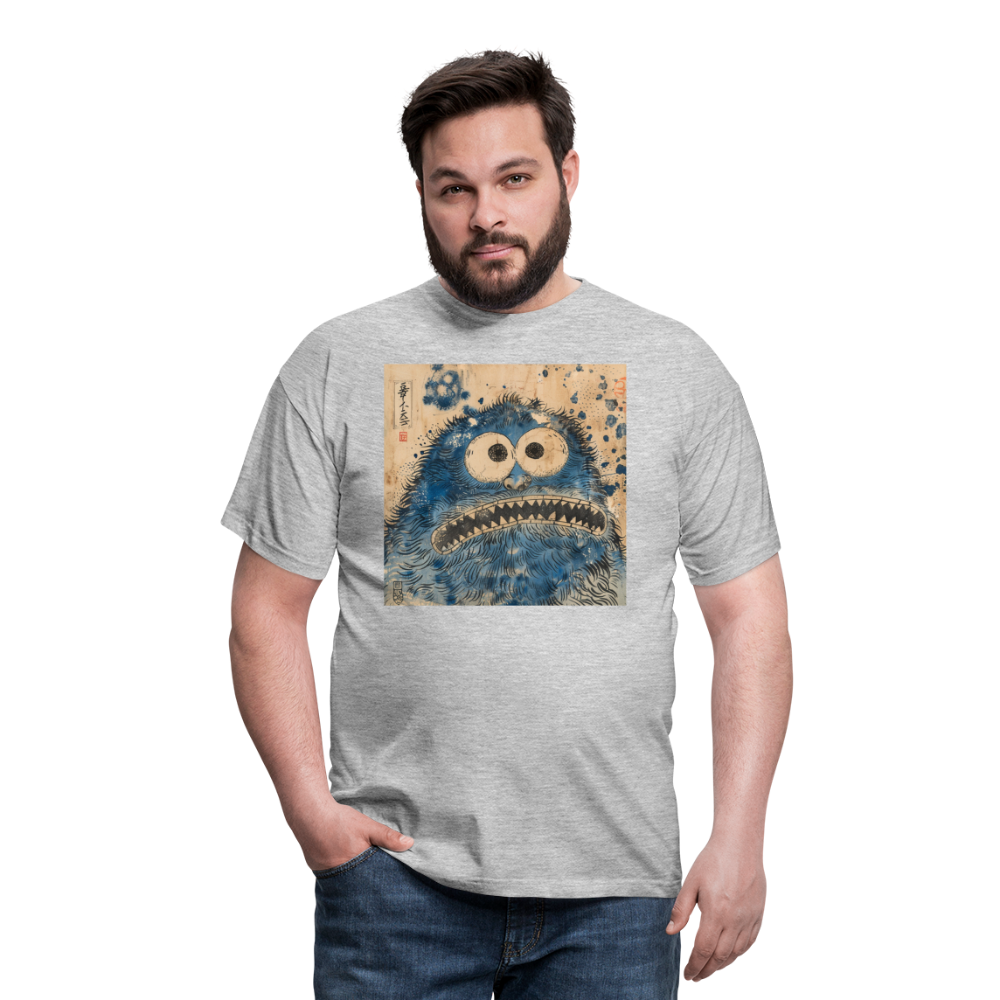 Uramiko ramlar i floden, T-shirt herr - gråmelerad