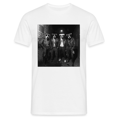 Barking Riot, T-shirt herr - vit