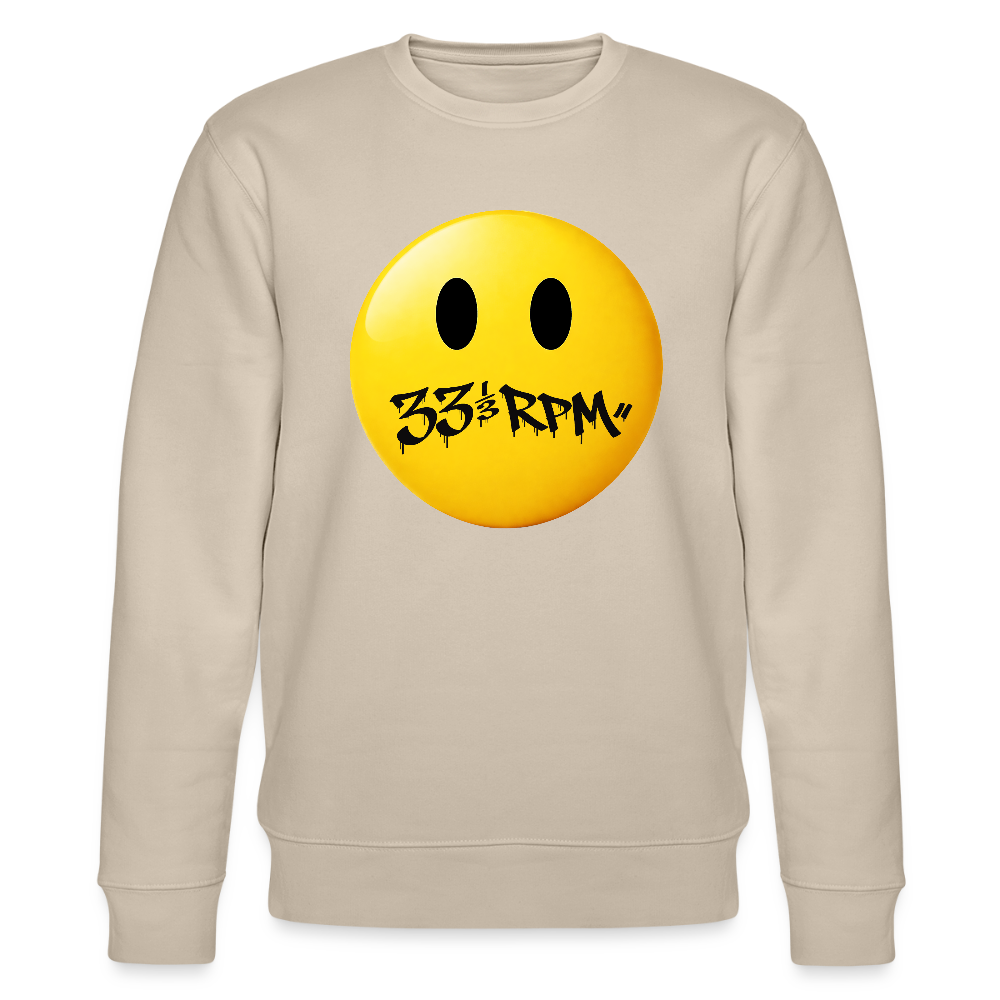 Turntable Grin, Ekologisk sweatshirt CHANGER unisex från Stanley/Stella - beige