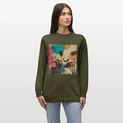 Rhythms of the Midnight Sky, Ekologisk sweatshirt CHANGER unisex från Stanley/Stella - kaki