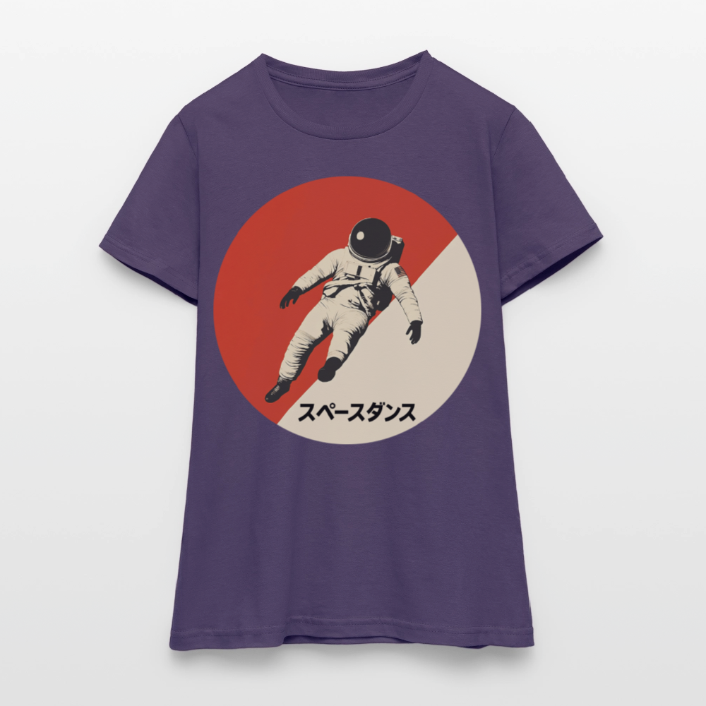 Space Dance, T-shirt dam - mörklila