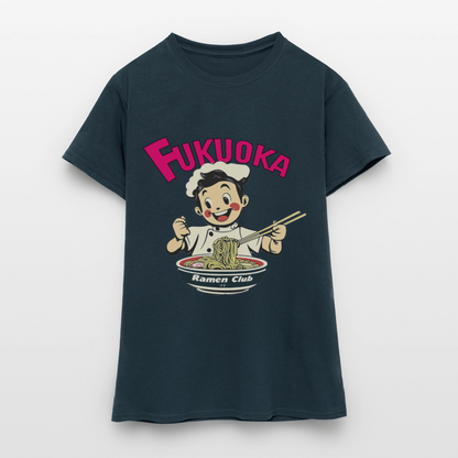 Fukuoka Ramen Club, T-shirt dam - marinblå