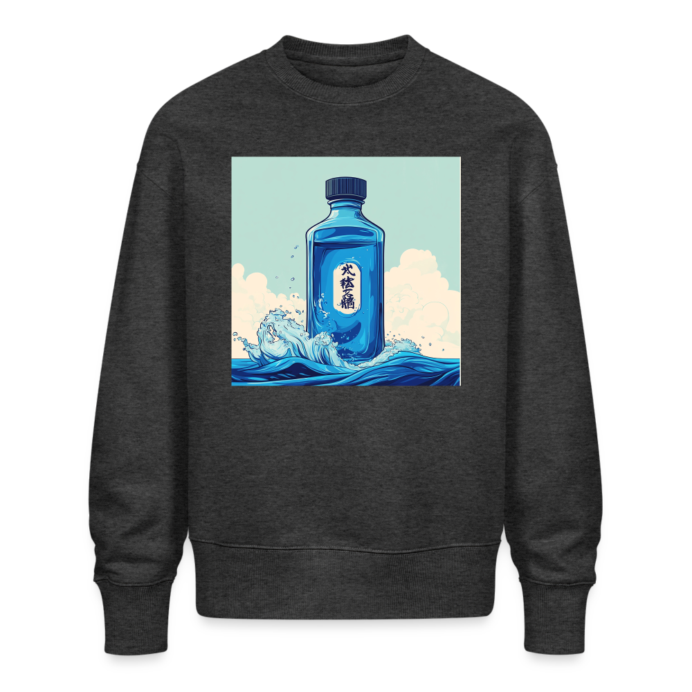 I Blått och Tystnad, Ekologisk oversizetröja RADDER unisex från Stanley/Stella - mörkgråmelerad