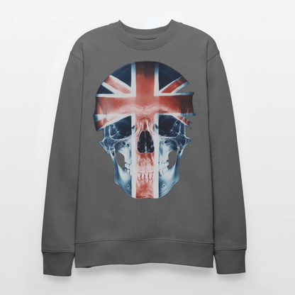 God Save the Skull, Ekologisk sweatshirt CHANGER unisex från Stanley/Stella - kolgrå