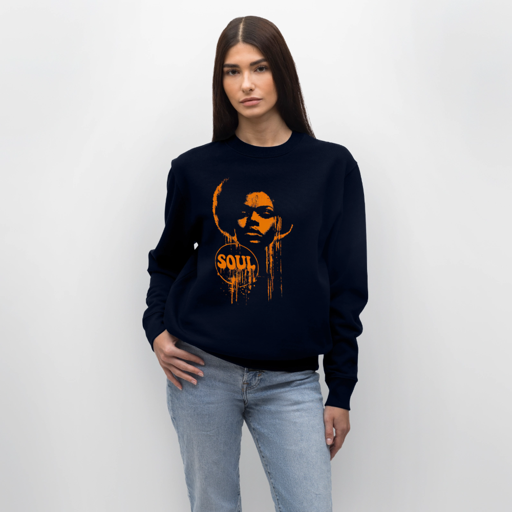 SOUL GLOW, Ekologisk sweatshirt CHANGER unisex från Stanley/Stella - marinblått