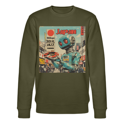 Shibuya Soul Jazz Classics, Ekologisk sweatshirt CHANGER unisex från Stanley/Stella - kaki