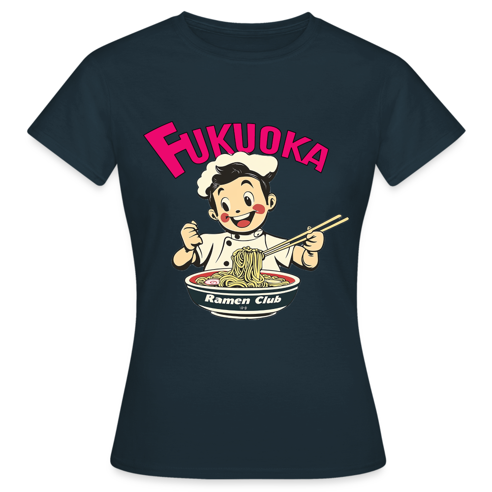 Fukuoka Ramen Club, T-shirt dam - marinblå