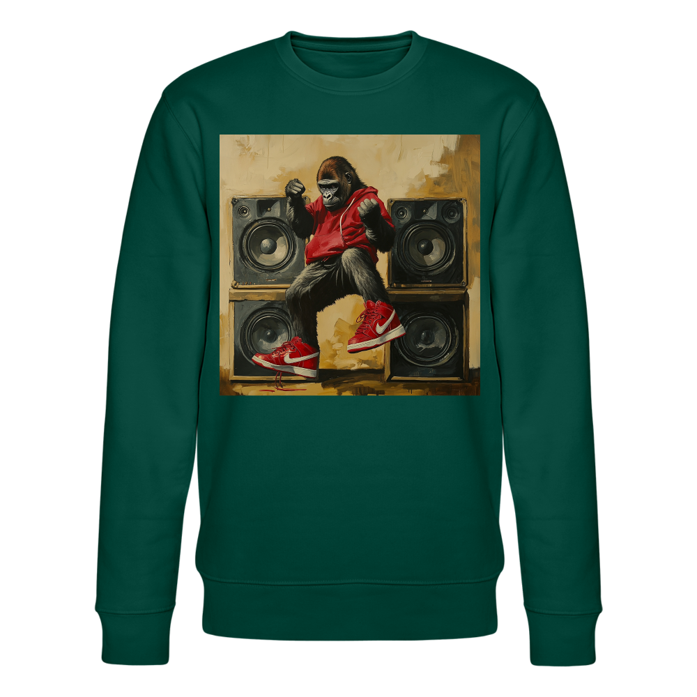 Stora Steg och Tunga Beats, Ekologisk sweatshirt CHANGER unisex från Stanley/Stella - skogsgrön