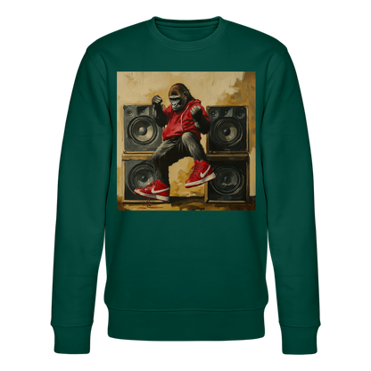 Stora Steg och Tunga Beats, Ekologisk sweatshirt CHANGER unisex från Stanley/Stella - skogsgrön