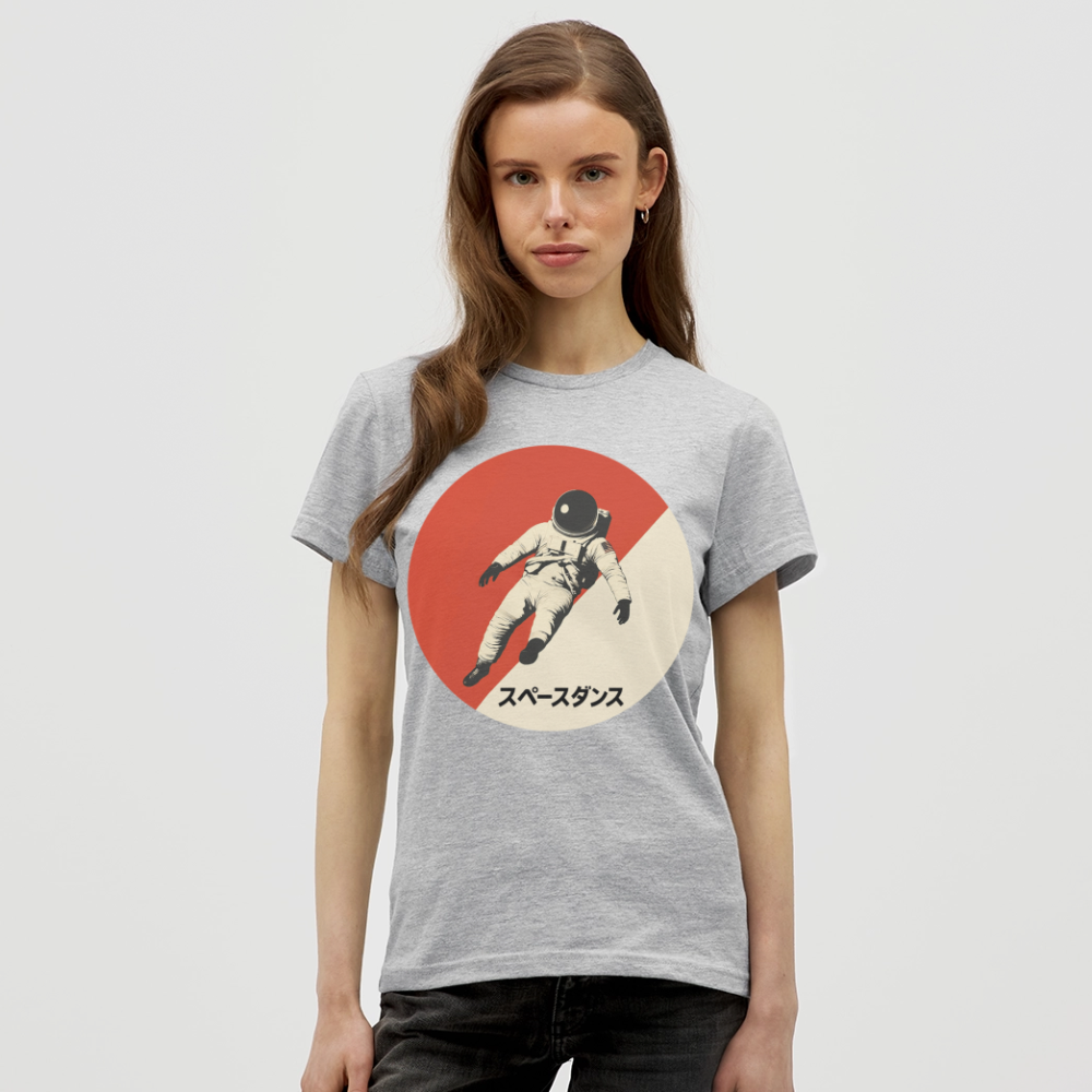 Space Dance, T-shirt dam - gråmelerad