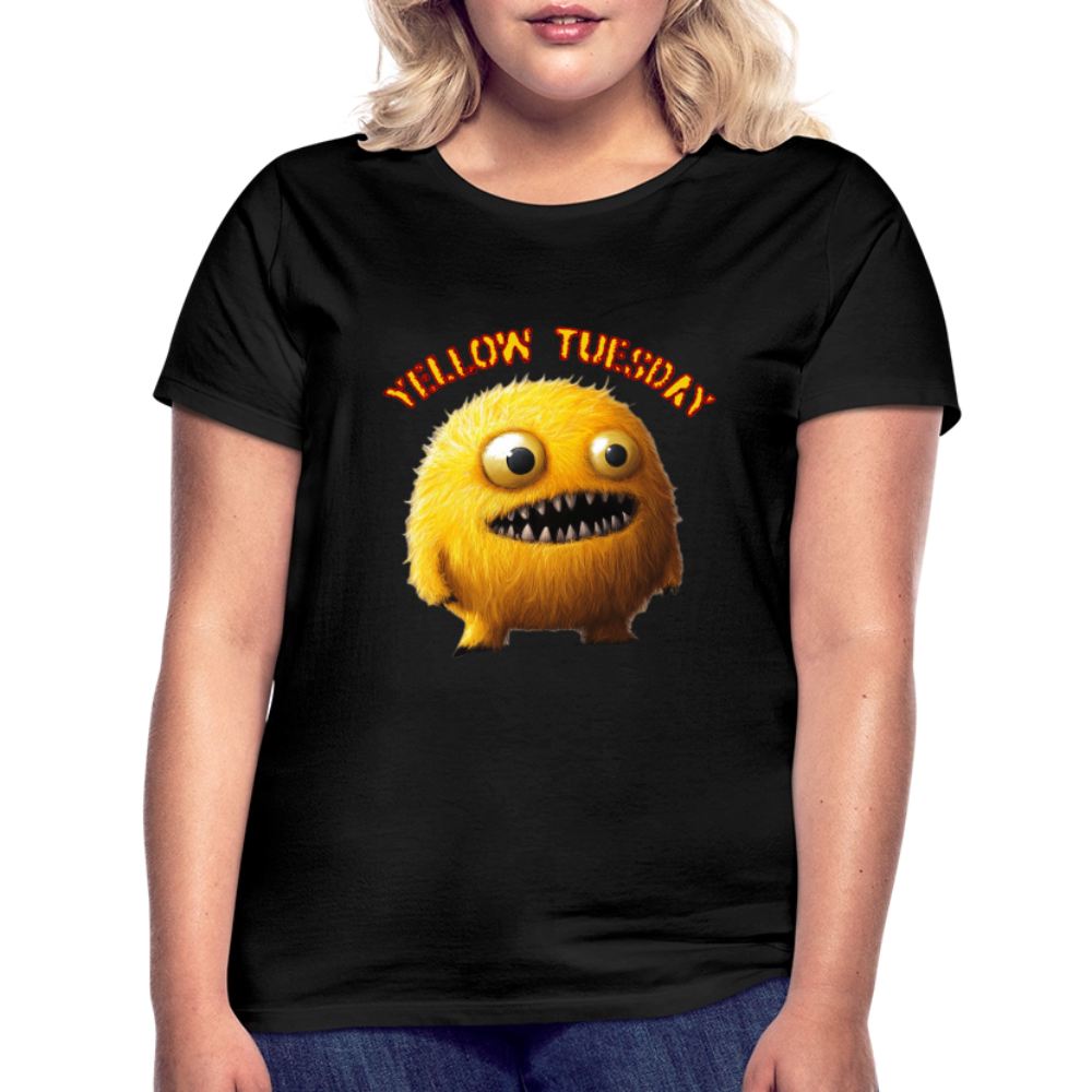 Yellow Tuesday – Funky, Not Blue, T-shirt dam - svart