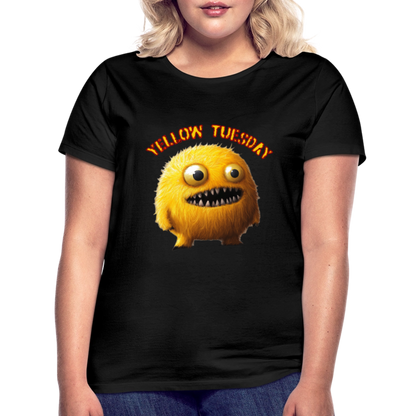 Yellow Tuesday – Funky, Not Blue, T-shirt dam - svart