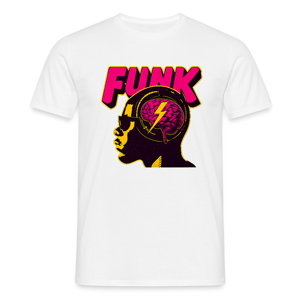 Funk Head, T-shirt herr - vit