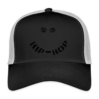 Peace, Love & Hip-Hop, Trucker Cap - svart/stengrå