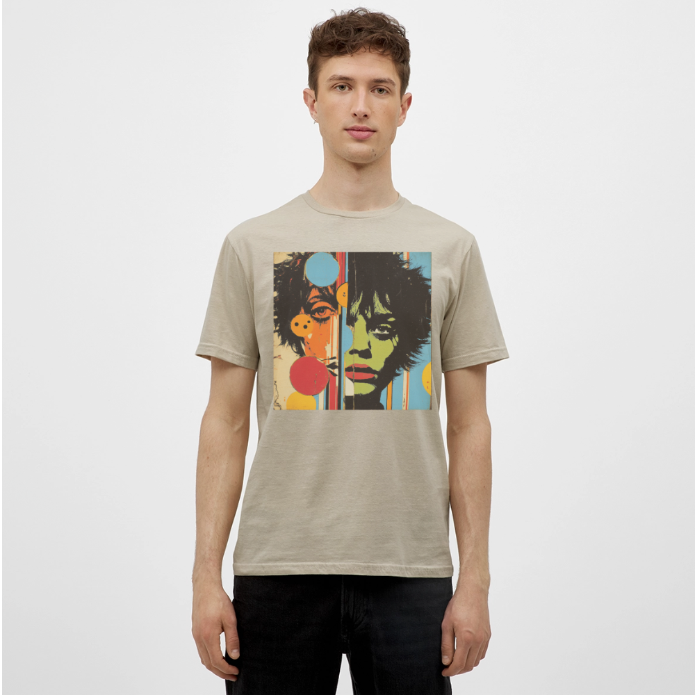 Split Faces, T-shirt herr - sandbeige