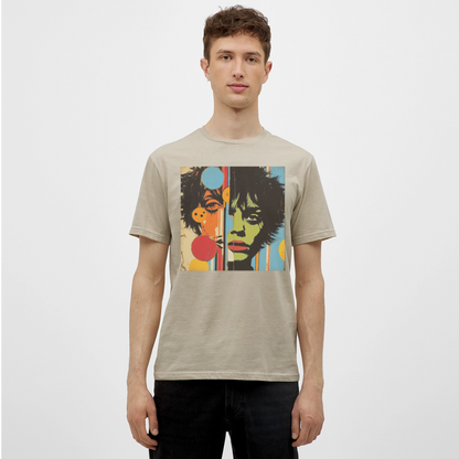 Split Faces, T-shirt herr - sandbeige