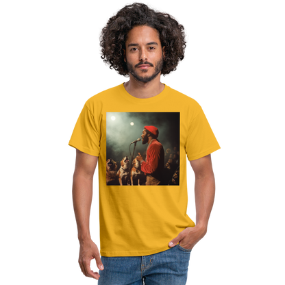 Howling at the Moon, T-shirt herr - gul