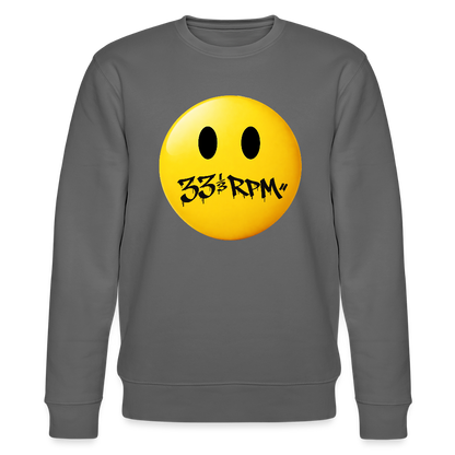 Turntable Grin, Ekologisk sweatshirt CHANGER unisex från Stanley/Stella - kolgrå
