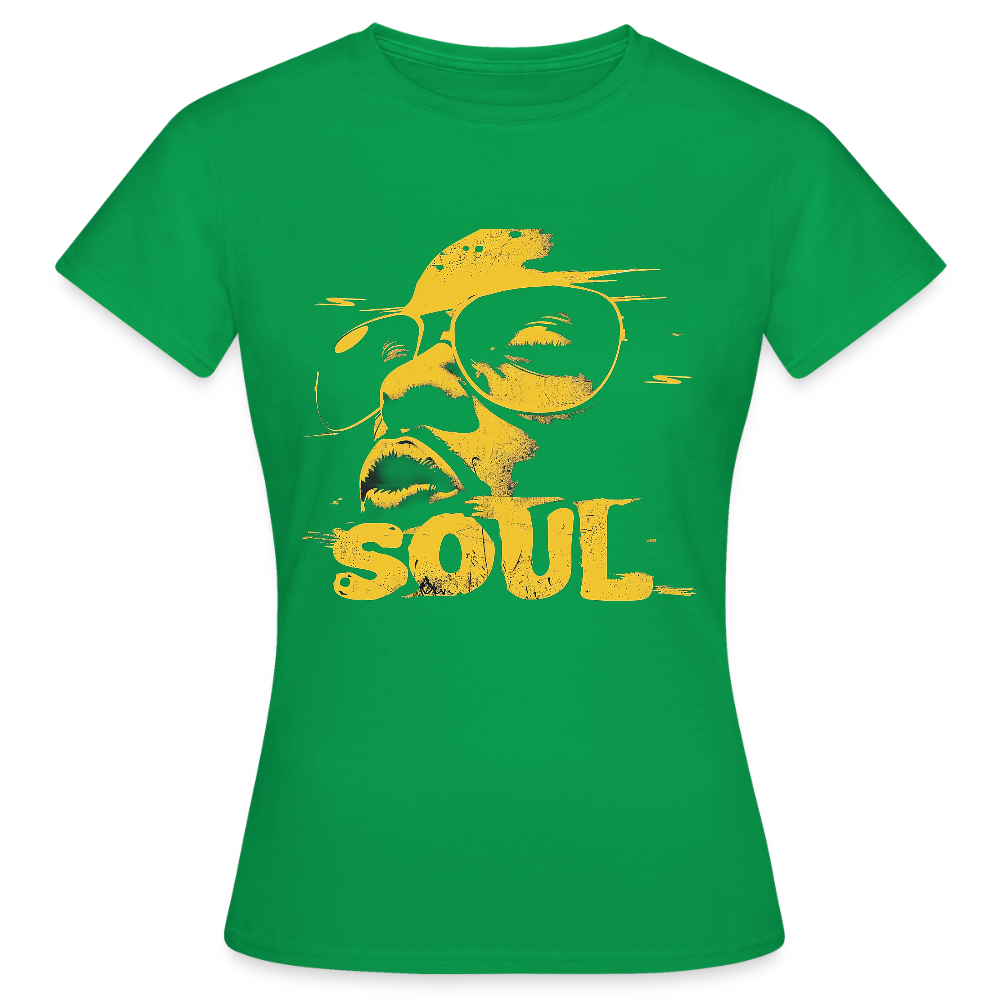 Funky Soul dam-t-shirt i kellygrön — soul och funk streetwear från Acceso