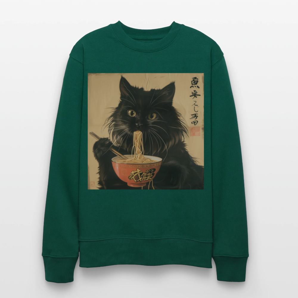 Kejsarens Katt och Ramens Hemlighet, Ekologisk sweatshirt CHANGER unisex från Stanley/Stella - skogsgrön