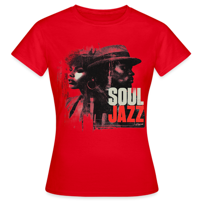 Soul Jazz Experience, T-shirt dam - röd