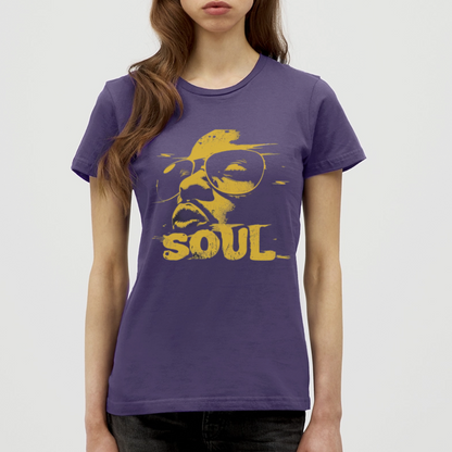 Funky Soul, T-shirt dam - mörklila