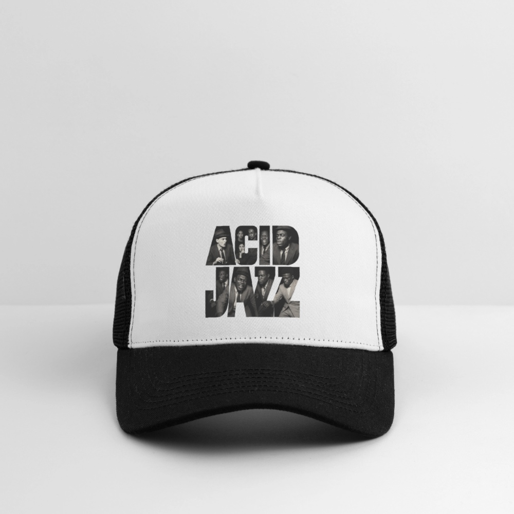 80s Club Jazzdance, Trucker Cap - vit/svart