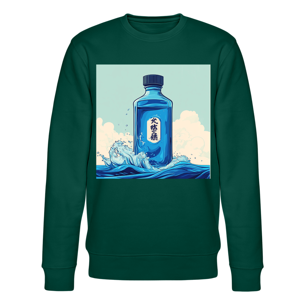 I Blått och Tystnad, Ekologisk sweatshirt CHANGER unisex från Stanley/Stella - skogsgrön