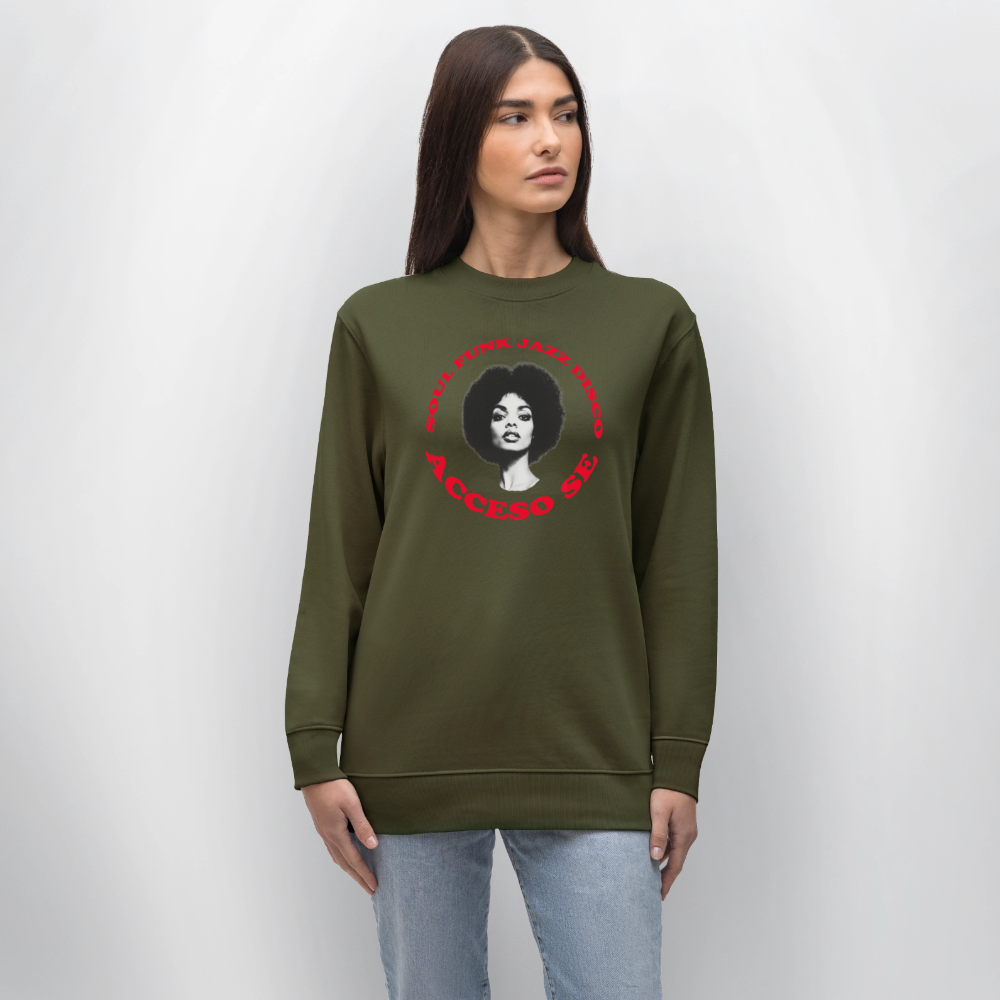 Where Music Lives – Powered by Acceso Family, Ekologisk sweatshirt CHANGER unisex från Stanley/Stella - kaki