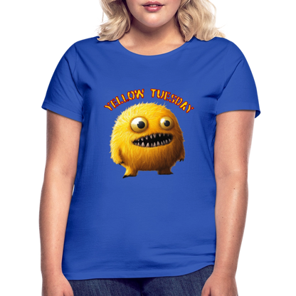 Yellow Tuesday – Funky, Not Blue, T-shirt dam - royalblå