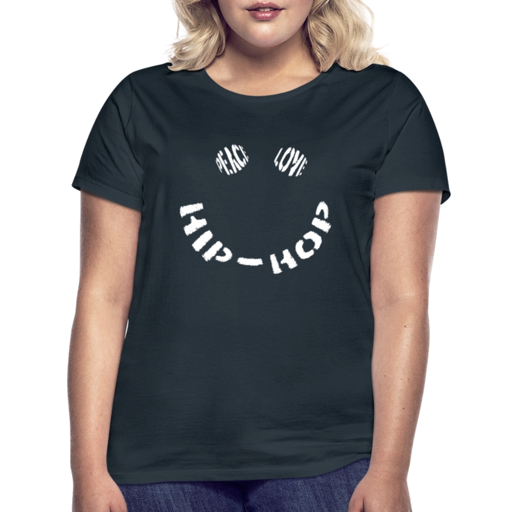 Peace, Love & Hip-Hop, T-shirt dam - marinblå