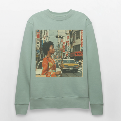 Yumi Sakamoto, Ekologisk sweatshirt CHANGER unisex från Stanley/Stella - ljus grågrön